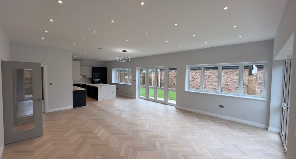 Modern uPVC French Doors with Side Casement Windows