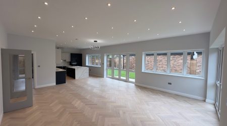 Modern uPVC French Doors with Side Casement Windows