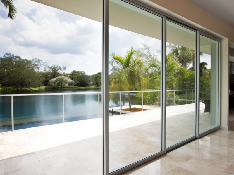 sliding door black color